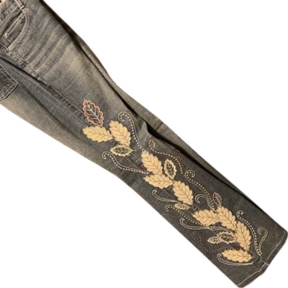 Lucent Denim - $149 Lucent Vintage Embroidered Jeans Bell Bottoms